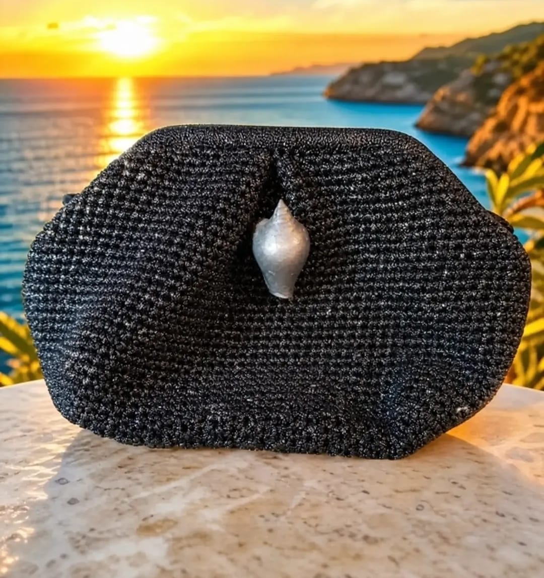 Bluesilver Metalik Deniz Kabuklu Portföy Çanta